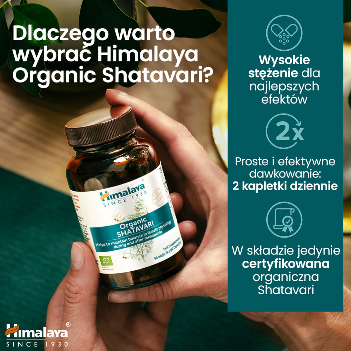 Himpalaya Organic Shatavari 60 tabletek