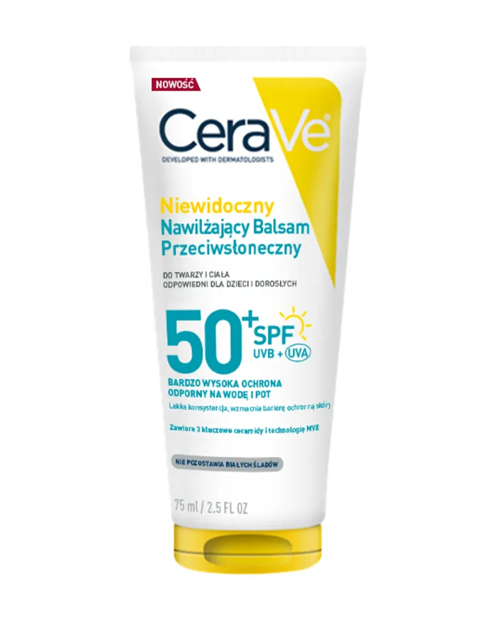 CeraVe Balsam przeciwsłoneczny niewidoczny bardzo wysoka ochrona SPF 50+ 75 ml