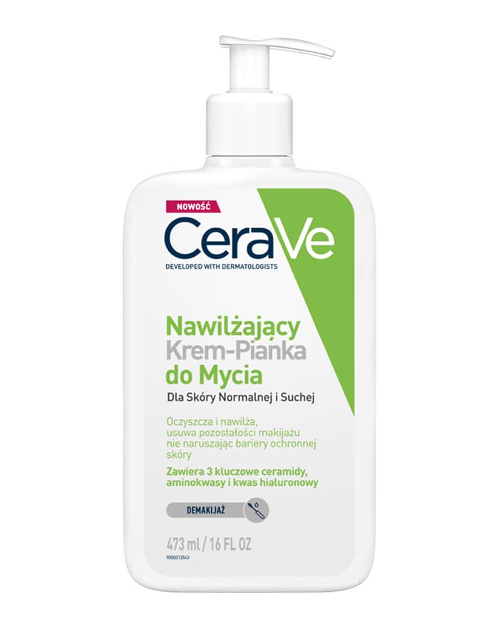 CeraVe Krem-pianka do mycia nawilżający dla skóry normalnej i suchej 473 ml