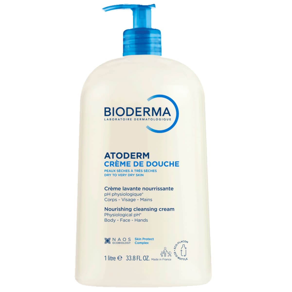 Bioderma Atoderm Odżywczy kremowy żel do mycia ciała twarzy dla skóry normalnej suchej wrażliwej 1 l