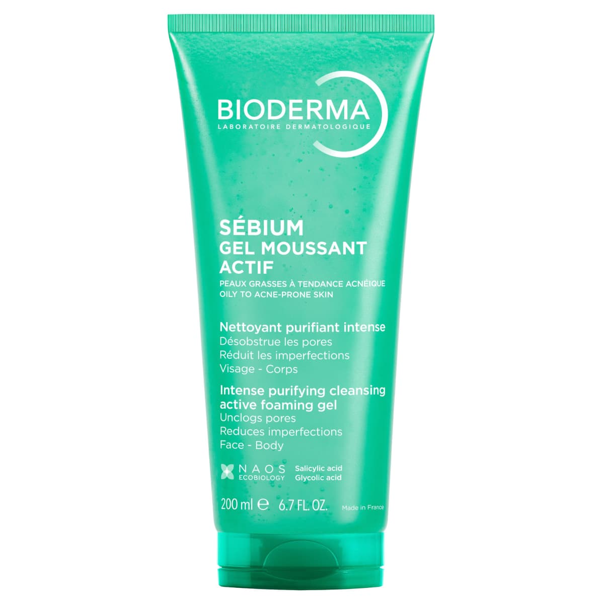 Bioderma Sébium Gel Moussant Aktywny żel oczyszczający do skóry tłustej skłonnej do trądziku 200 ml