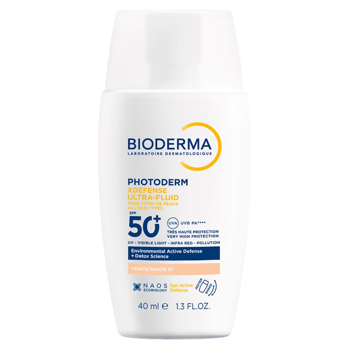 Bioderma Photoderm Xdefense Ultra-Fluid Ochronny ultralekki fluid SPF 50+ kolor 01 40 ml