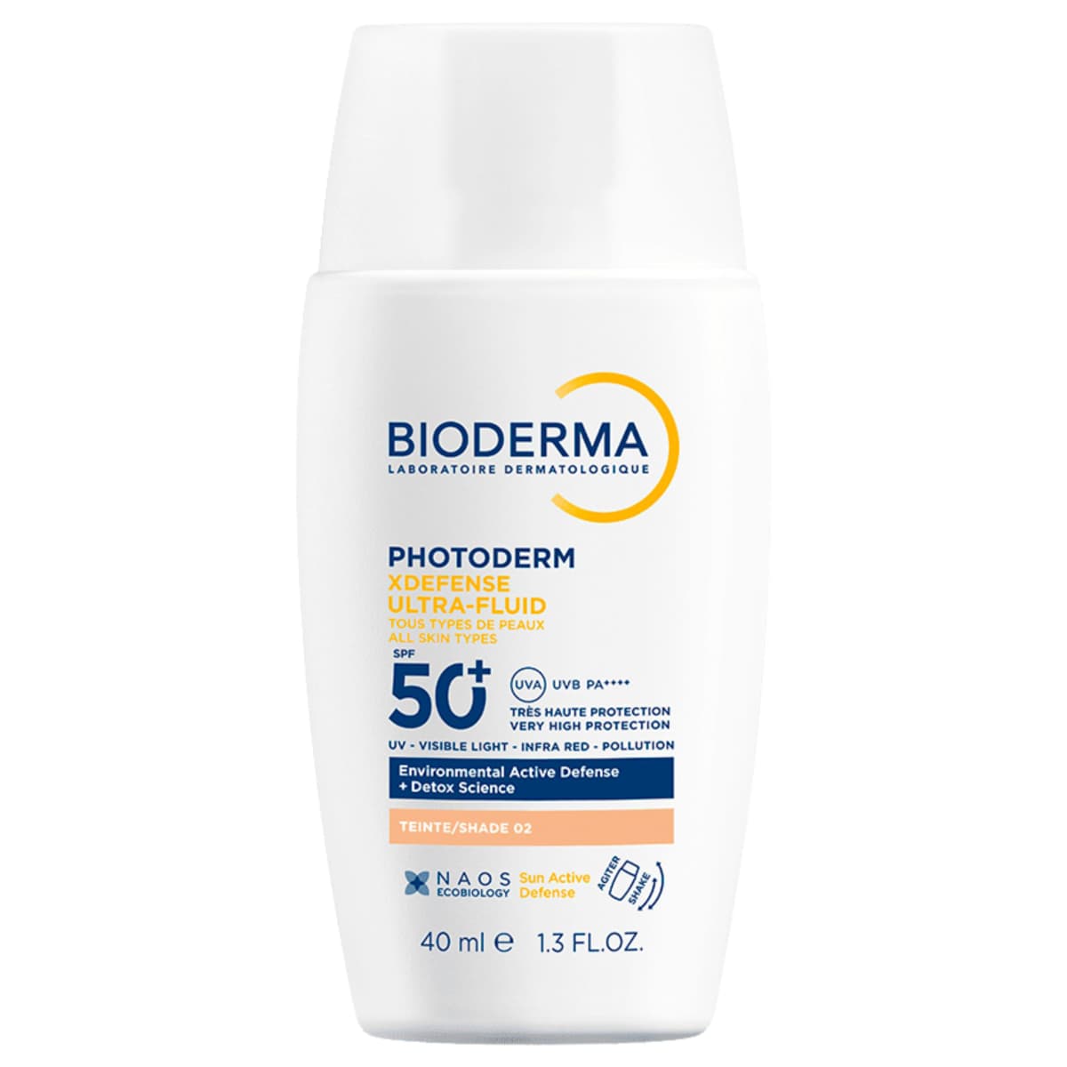 Bioderma Photoderm Xdefense Ultra-Fluid Ochronny ultralekki fluid SPF 50+ kolor 02 40 ml