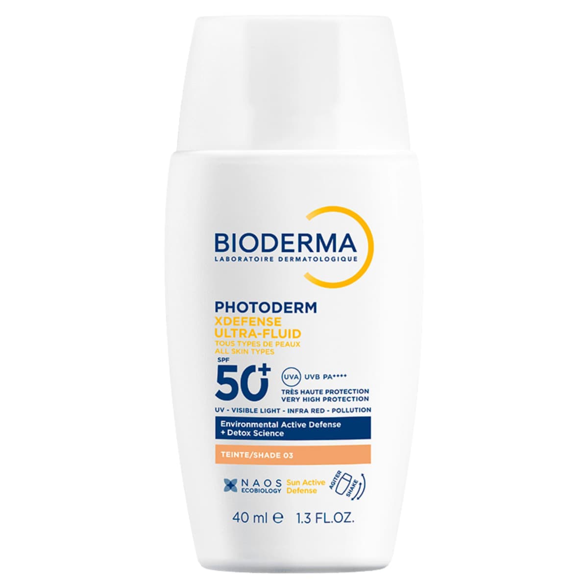 Bioderma Photoderm Xdefense Ultra-Fluid Ochronny ultralekki fluid SPF 50+ kolor 03 40 ml