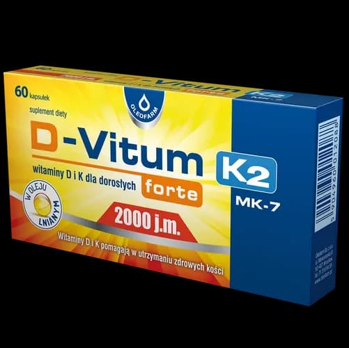 D-Vitum Forte 2000 j.m. K2 MK7 60 kapsułek