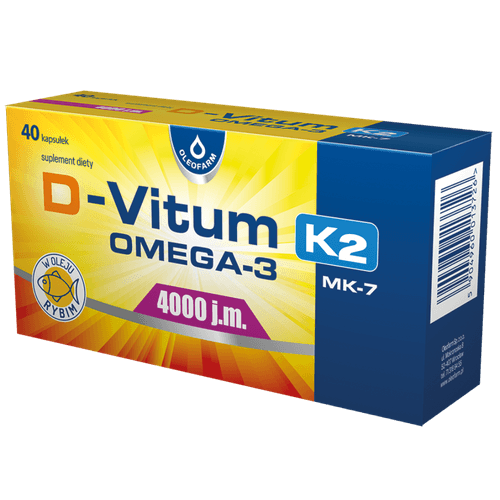D-Vitum 4000 j.m. K2 MK7 Omega-3 40 kapsułek
