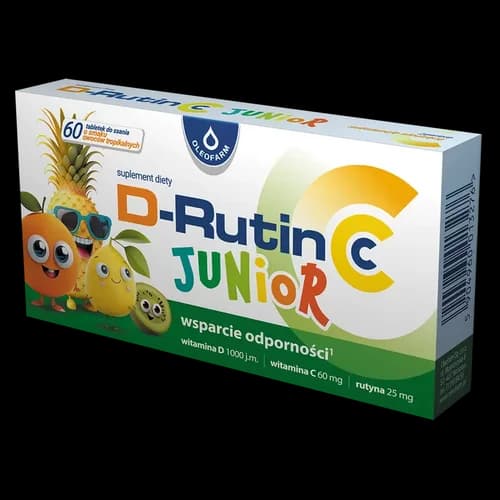 D-Rutin CC Junior o smaku tropikalnym 60 tabletek