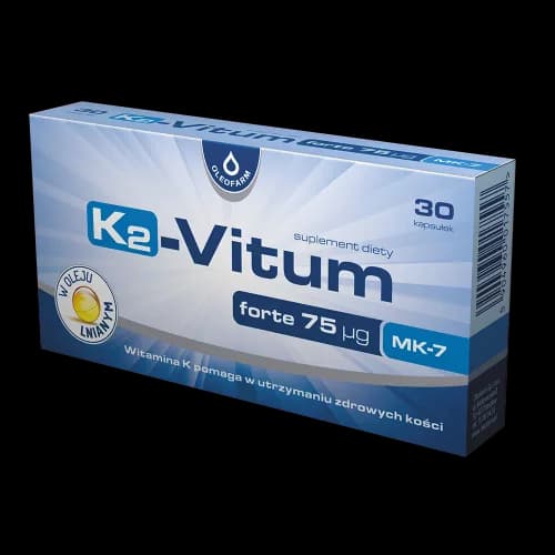 K2-Vitum Forte 75 mcg MK7 30 kapsułek