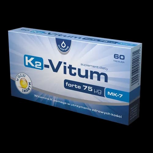 K2-Vitum Forte 75 mcg MK7 60 kapsułek