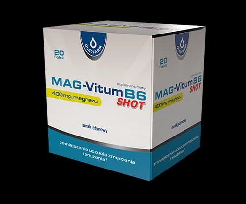 Mag-Vitum B6 shot o smaku jeżynowym 20 fiolek