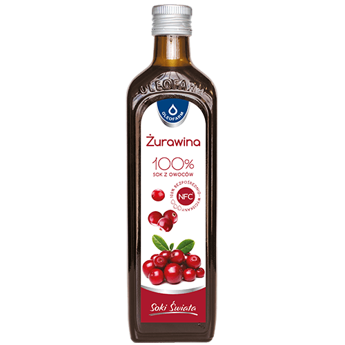 Żurawina 100% sok z owoców żurawiny 490 ml