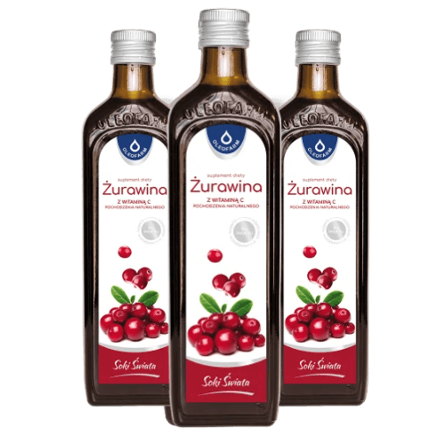 Żurawina z witaminą C pochodzenia naturalnego 500 ml
