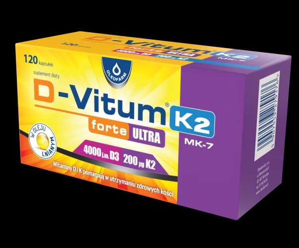 D-Vitum Forte Ultra 4000 j.m. K2 MK7 120 kapsułek