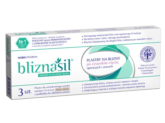 Bliznasil Plastry na blizny 17 x 3,5 cm plast. 3 szt.