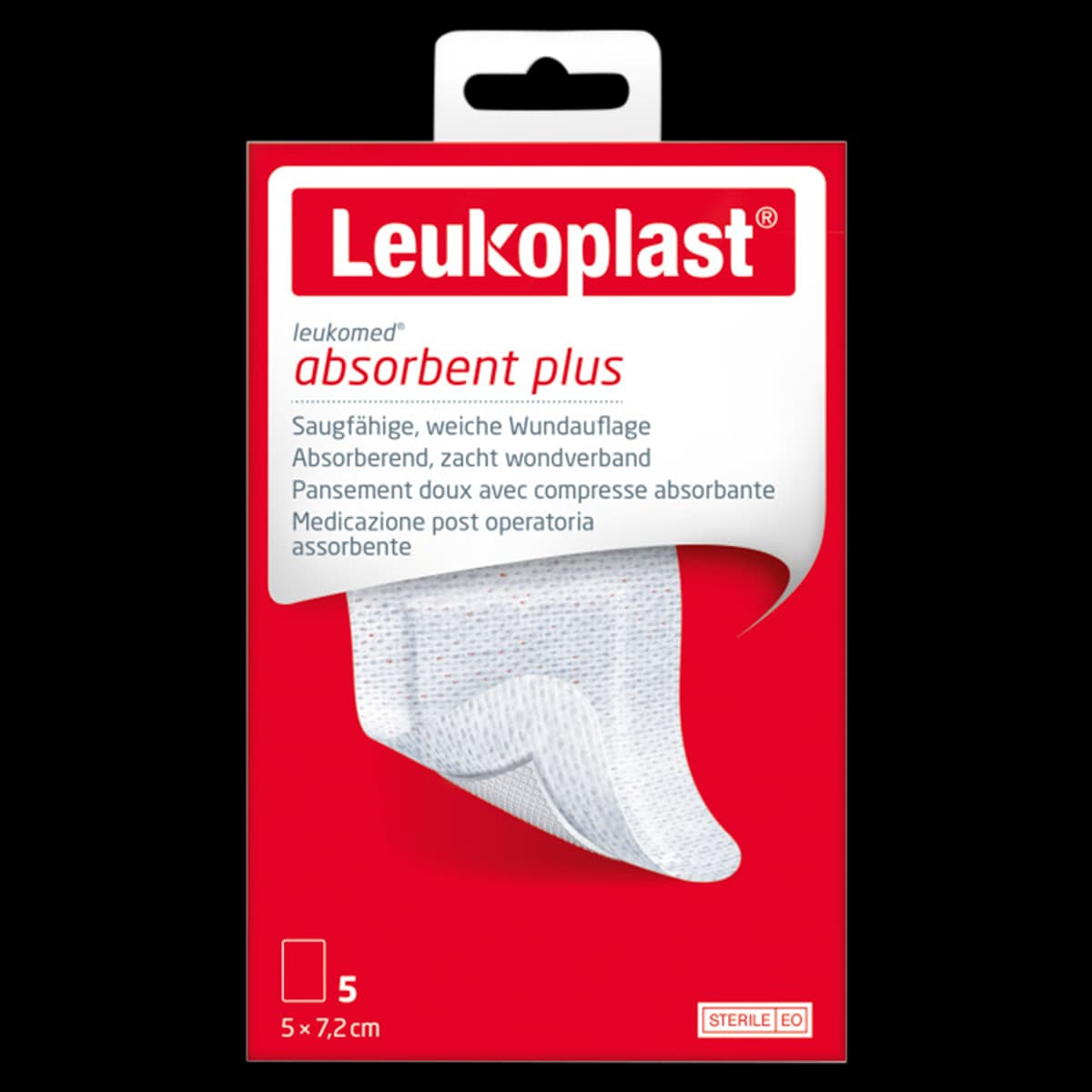 Leukoplast Leukomed sterylny jałowy plaster z opatrunkiem o wysokiej chłonności 5 x 7,2 cm 5 sztuk