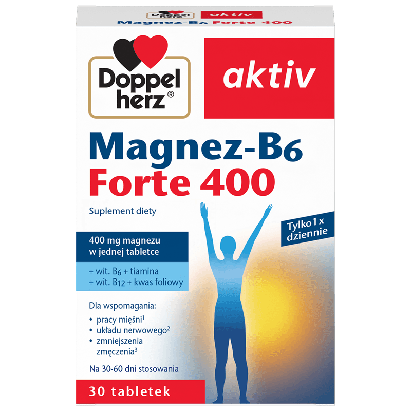 Doppelherz Aktiv Magnez - B6 Forte 400 30 tabletek