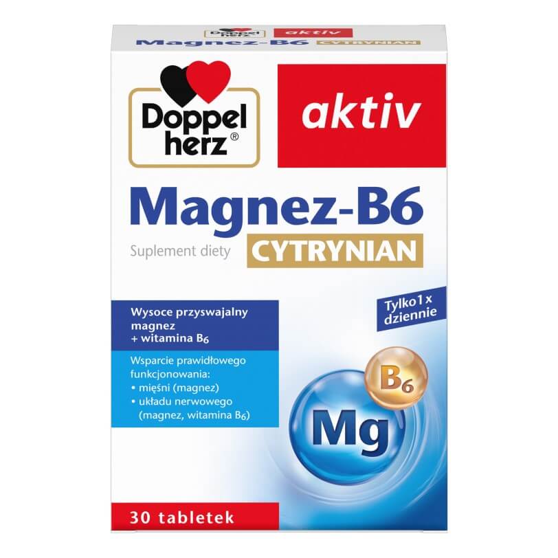 Doppelherz Aktiv Magnez - B6 cytrynian 30 tabletek