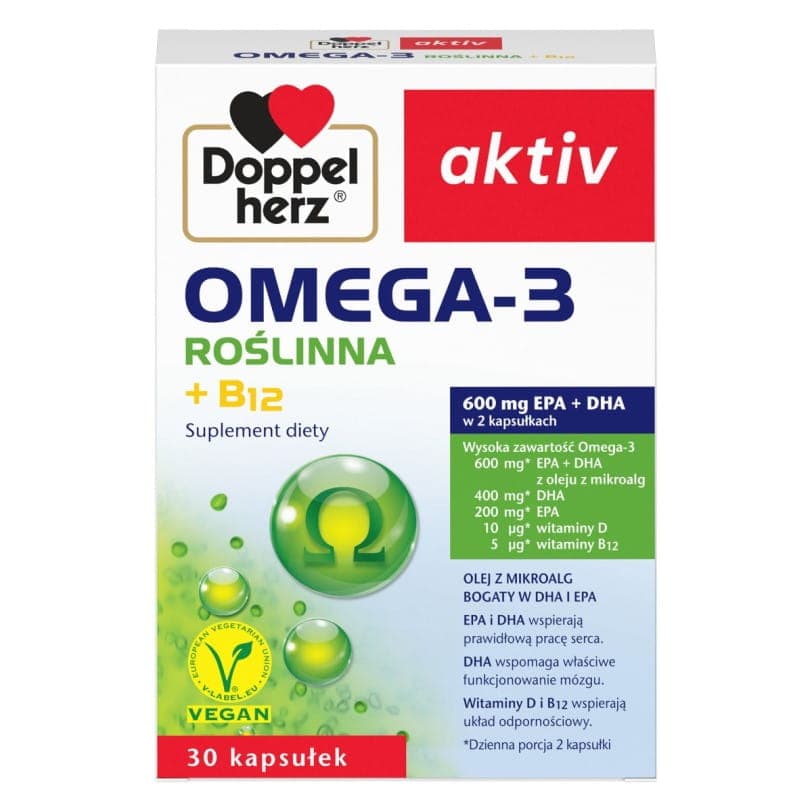 Doppelherz Aktiv Omega 3 roślinna 30 kapsułek