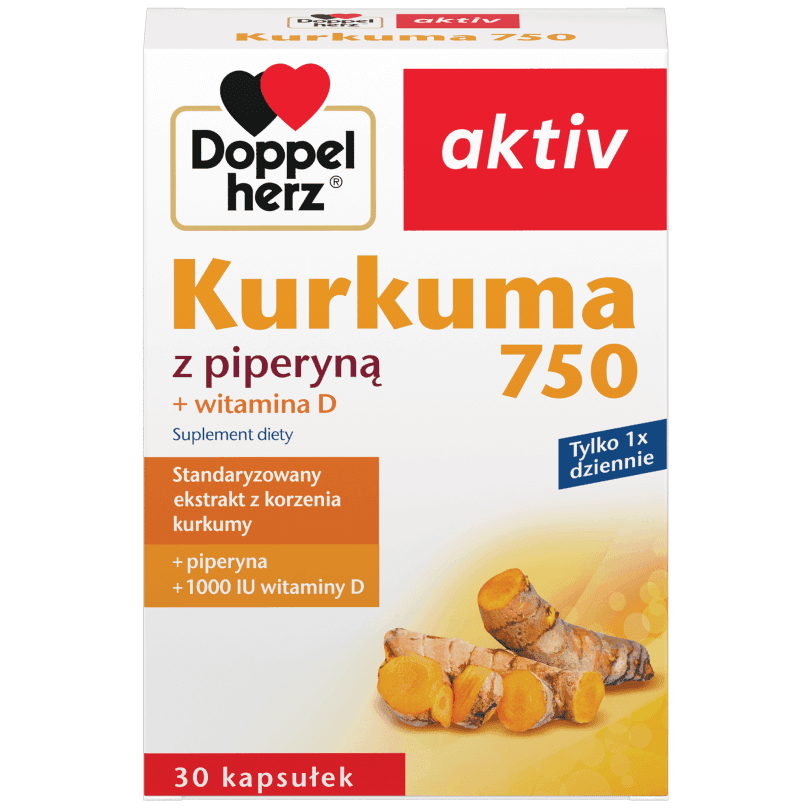 Doppelherz Aktiv Kurkuma z piperyną 30 kapsułek