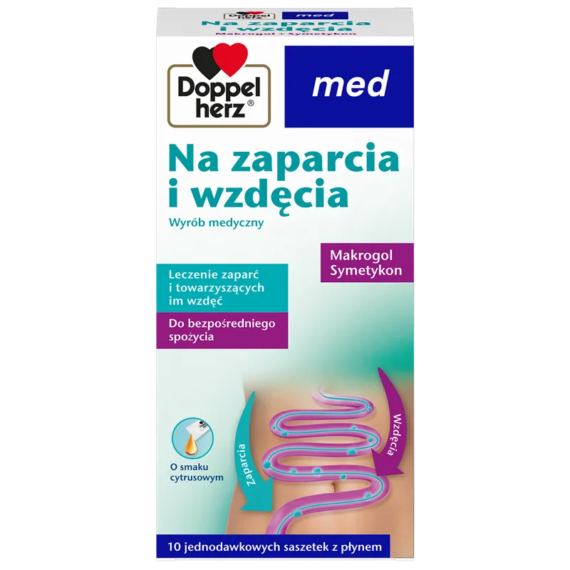 Doppelherz Med Na zaparcia i wzdęcia płyn 10 saszetek