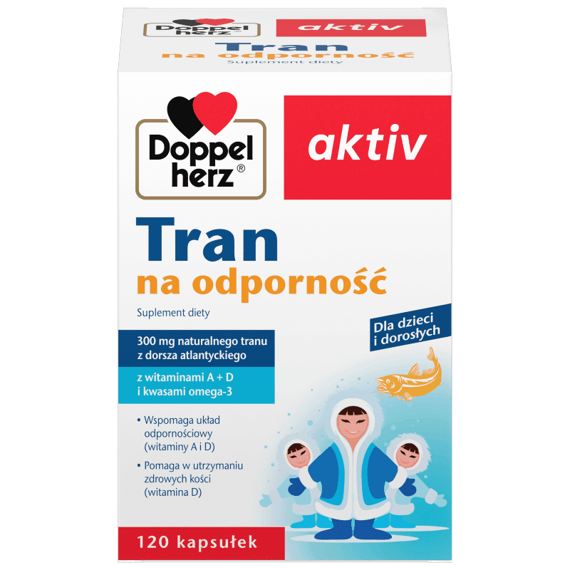 Doppelherz Aktiv Tran na odporność 120 kapsułek