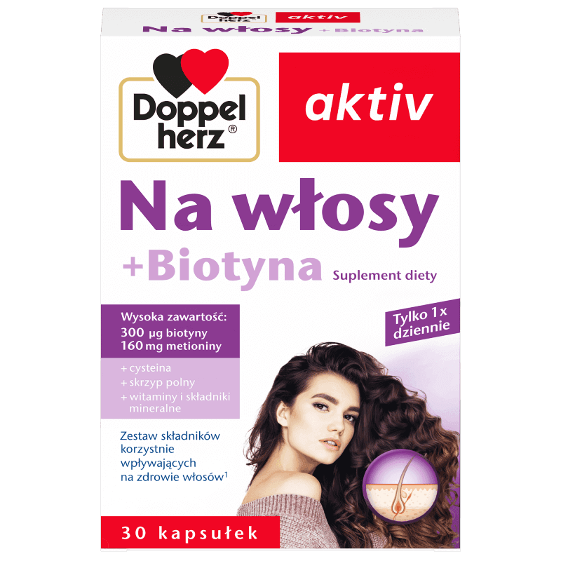 Doppelherz Aktiv Na Włosy + Biotyna 30 kapsułek