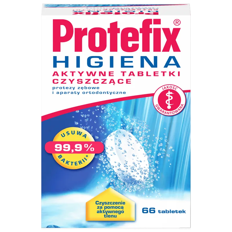 Protefix Higiena tabletki czyszczące aktywne 66 szt.