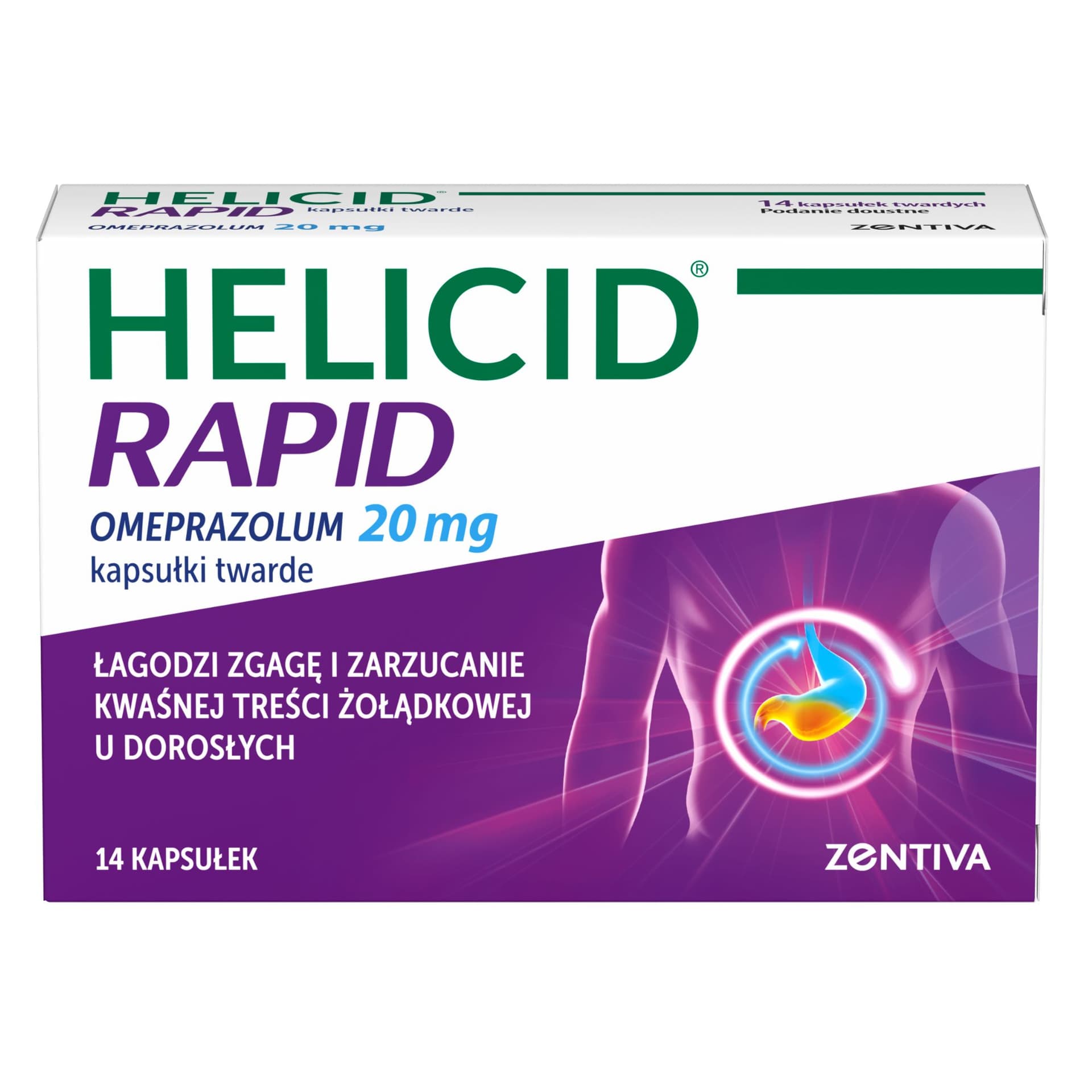 Helicid Rapid 20 mg 14 kapsułek
