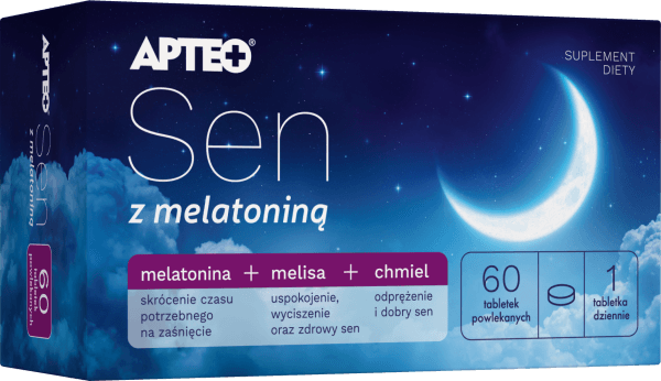 Sen z melatoniną APTEO 60 tabletek powlekanych