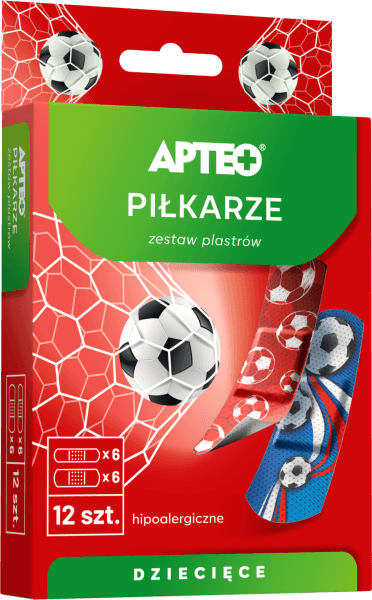 Zestaw plastrów dziecięcych Apteo Piłkarze 12 sztuk
