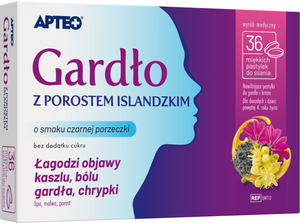 Gardło z porostem islandzkim APTEO 36 pastylek do ssania