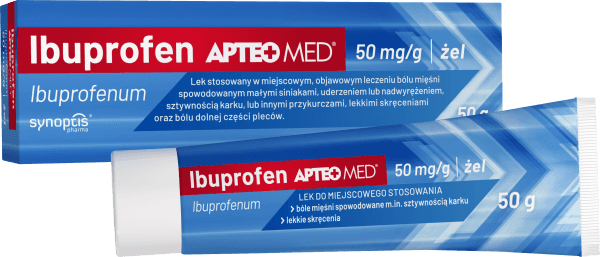 Ibuprofen APTEO MED, 50 mg/g, żel 50g