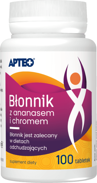 Błonnik z ananasem i chromem APTEO 100 tabletek