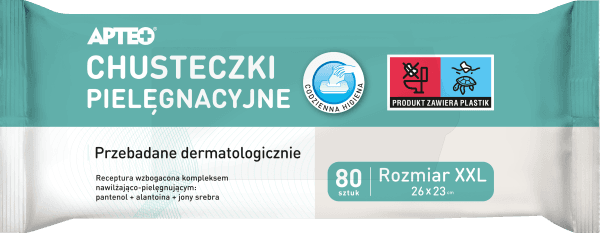 Chusteczki pielęgnacyjne rozmiar XXL APTEO 80 sztuk