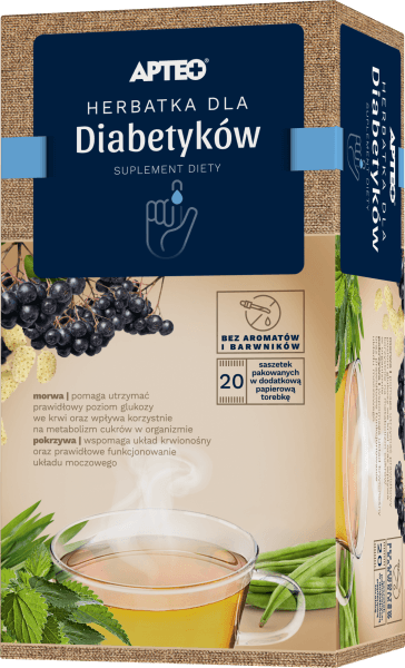Herbatka dla diabetyków APTEO zioła do zaparzania 20 saszetek