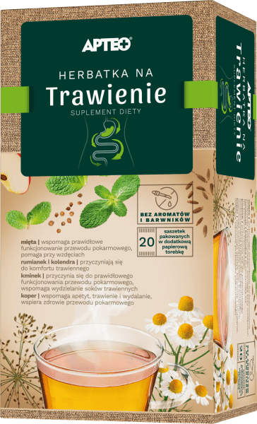 Herbatka na trawienie APTEO zioła do zaparzania 20 sasztek