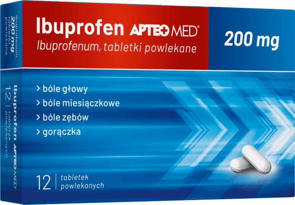 Ibuprofen 200mg APTEO MED 12 tabletek powlekanych