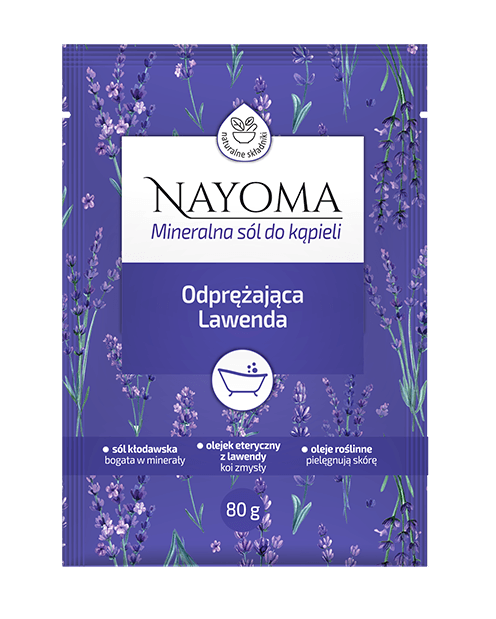 Nayoma mineralna sól do kąpieli odprężająca lawenda 80g