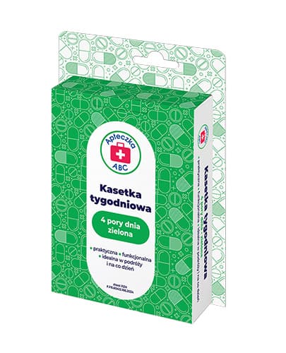 Apteczka ABC Kasetka tygodniowa 4 pory dnia zielona 1 szt.