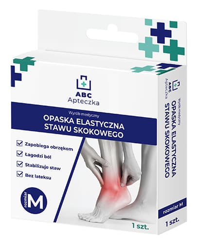 Apteczka ABC Opaska stawu skokowego elastyczna M 1 szt.