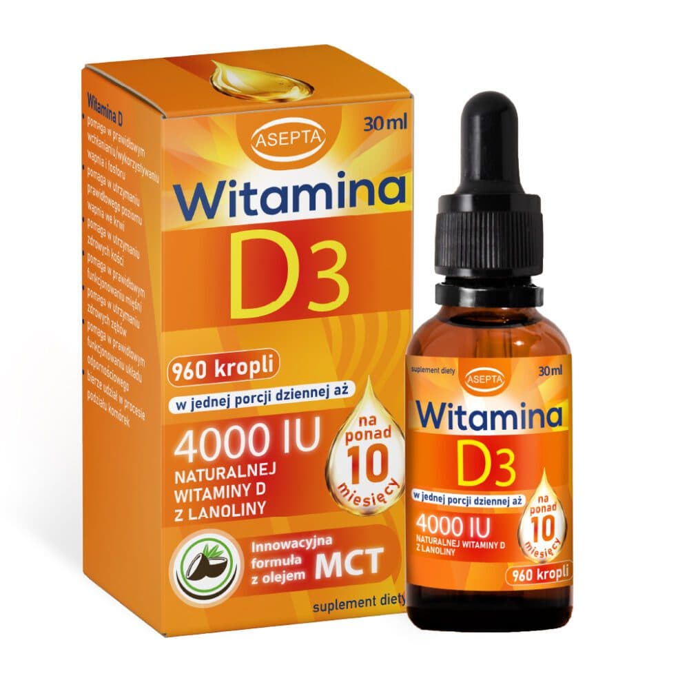 Witamina D3 Forte 4000 IU 960 kropli doustnych 30 ml