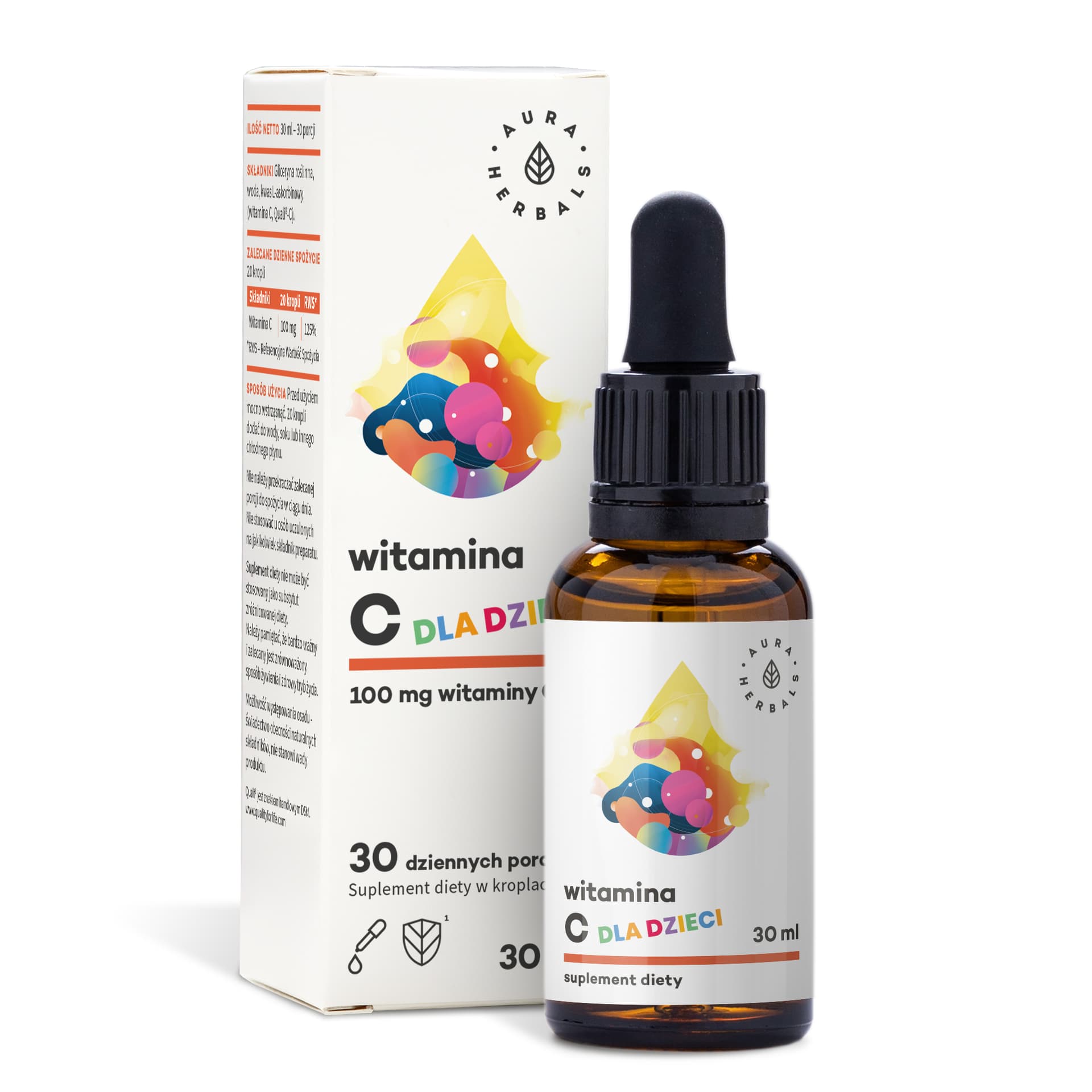 Witamina C 100 mg dla dzieci krople doustne 30 ml