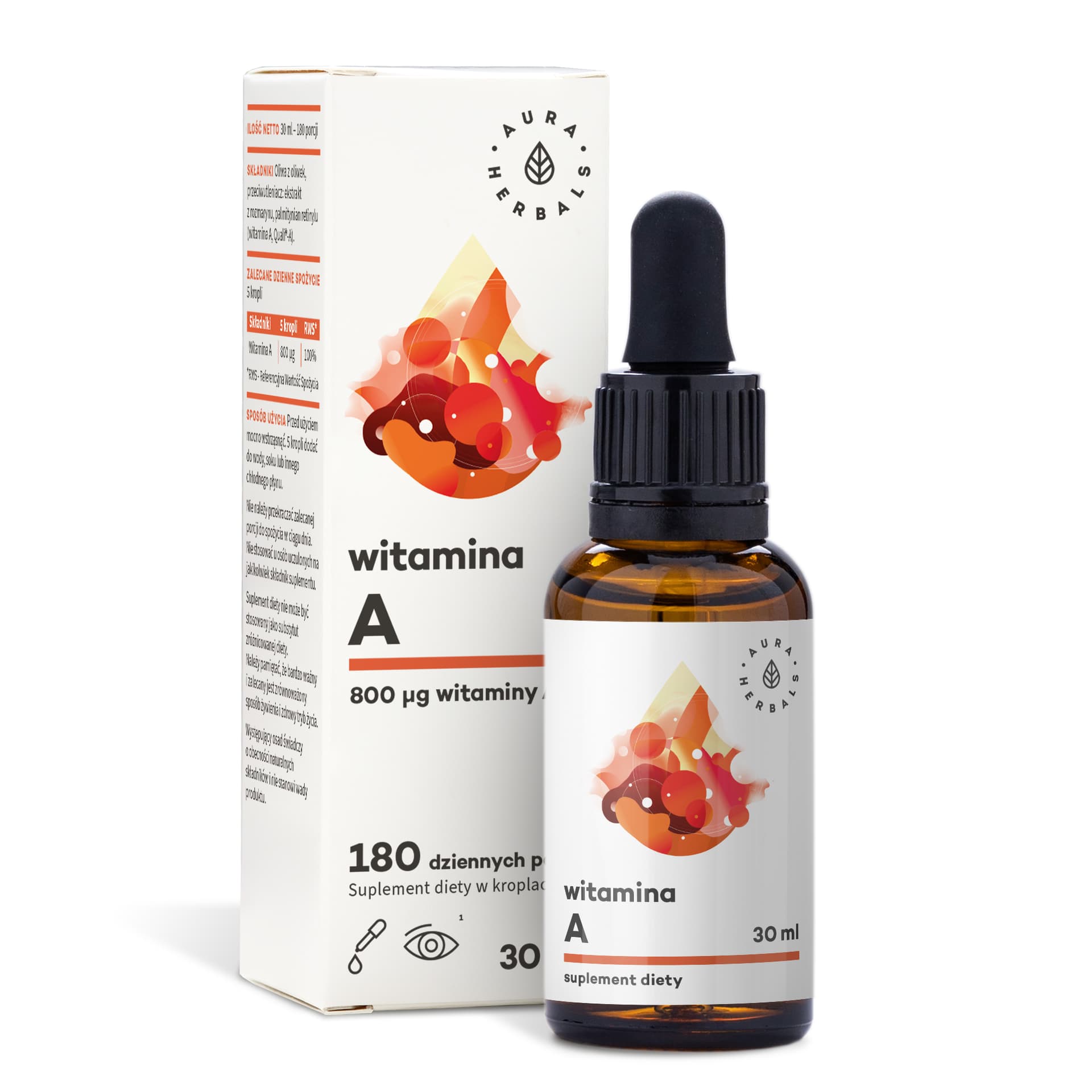 Witamina A krople doustne 30 ml