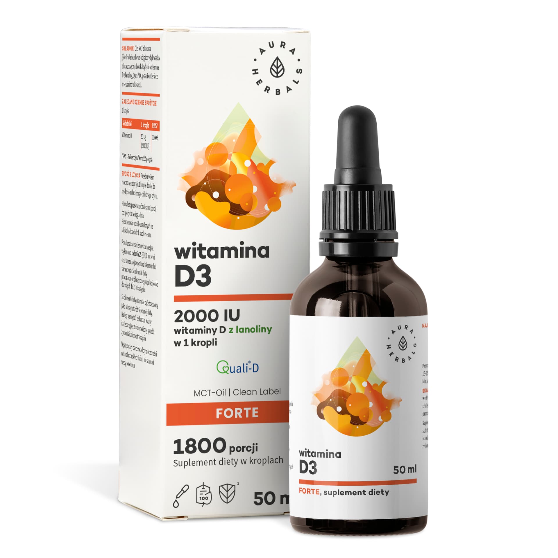 Witamina D3 Forte 2000 IU MCT-Oil krople doustne 50 ml