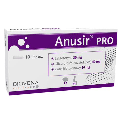 Anusir Pro 10 czopków doodbytniczych