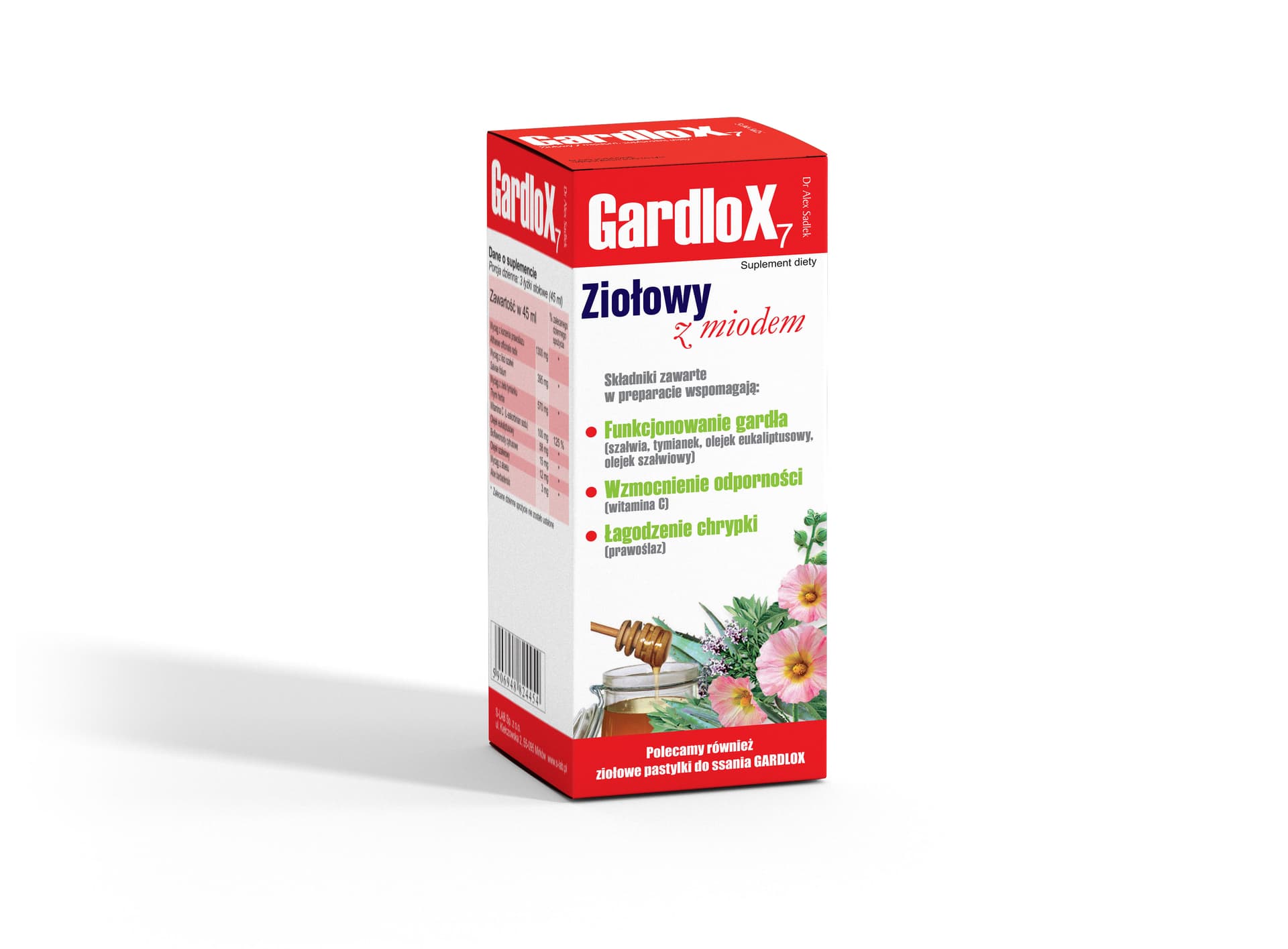 Gardlox 7 ziołowy z miodem syrop 120 ml