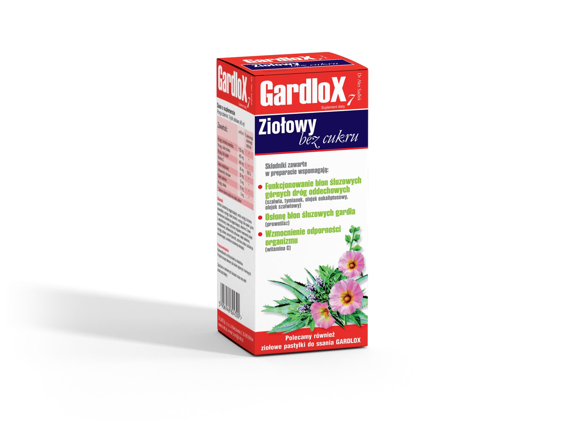 Gardlox 7 ziołowy bez cukru syrop 120 ml