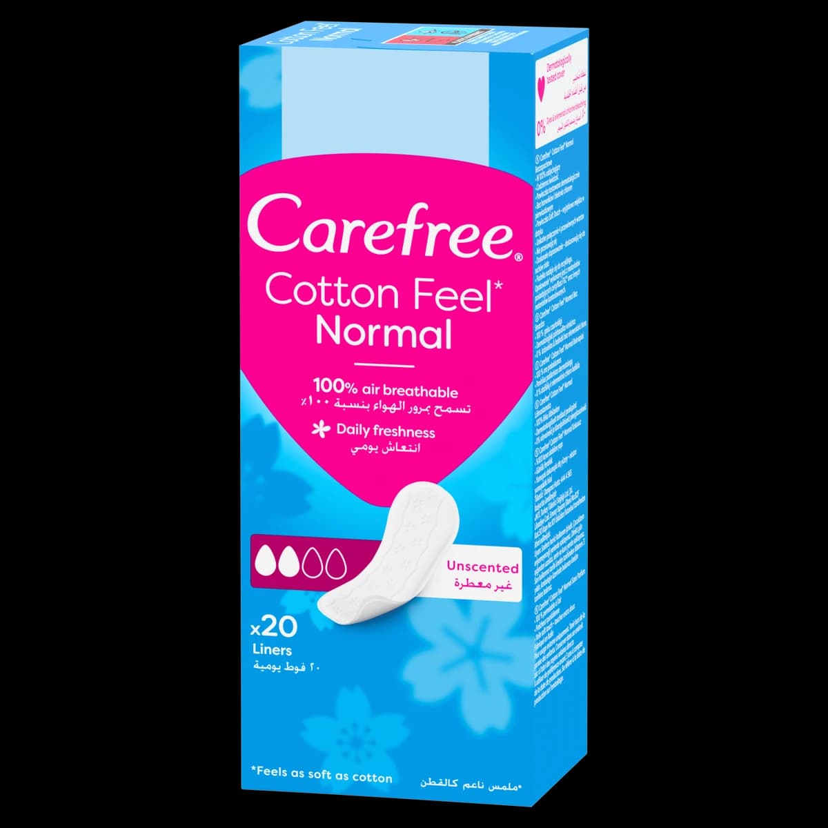 Carefree Cotton Feel Normal wkładki higieniczne bezzapachowe 20 sztuk