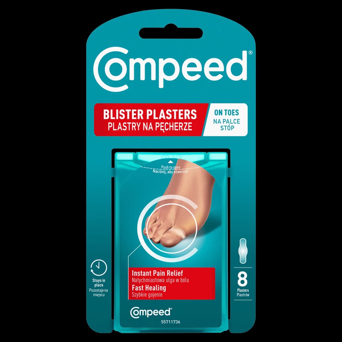 Compeed plastry na pęcherze na palce stóp 8 szt.