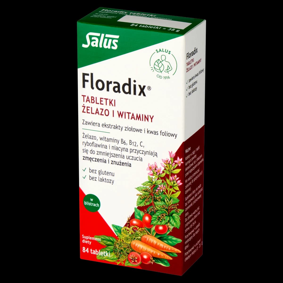 Floradix żelazo, witaminy i kwas foliowy 84 tabletki